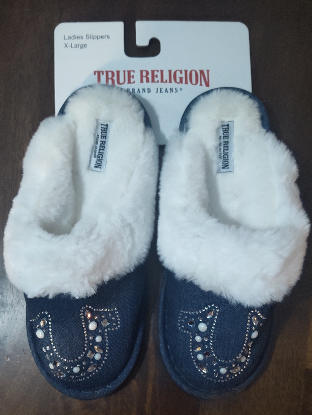 NWT Slippers, True Religion, Sz XL